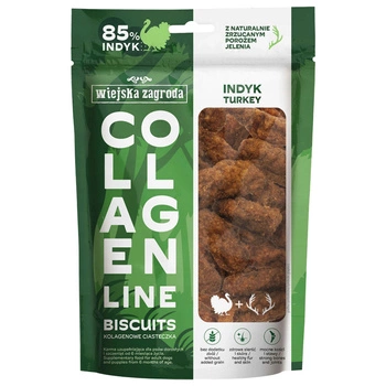 WIEJSKA ZAGRODA COLLAGEN Ciasteczka kolagenowe przysmak dla psa Indyk 90g