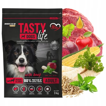 BIOFEED TASTY DOGS LIFE Medium Large Wołowina karma dla psa sucha 3 kg