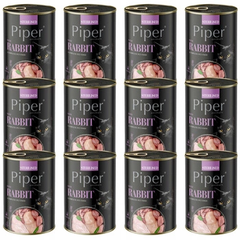 PIPER STERILISED Karma mokra dla kota Dolina Noteci Królik 12 x 400g