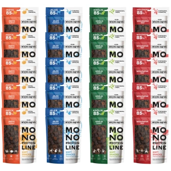 WIEJSKA ZAGRODA MONOPROTEIN miękki smakołyk przysmak dla psa mix 20 x 115g