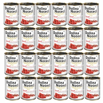 DOLINA NOTECI Premium Pure karma mokra dla psa wołowina z ryżem 24 x 400g
