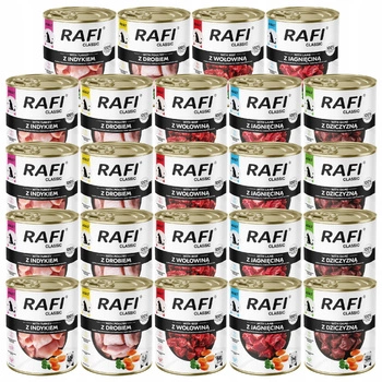 Dolina Noteci Rafi Classic karma mokra dla psa mix smaków 24 x 800g