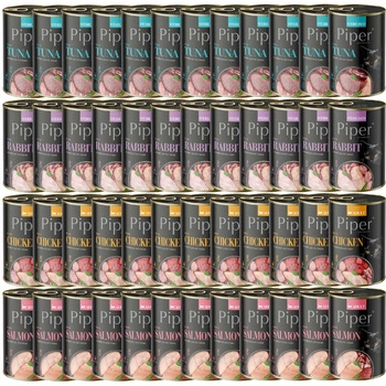 PIPER Karma mokra dla kota Dolina Noteci mix smaków 48 x 400g bezzbożowa