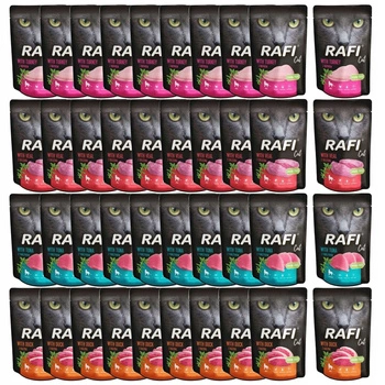 DOLINA NOTECI RAFI Karma mokra dla kota mix smaków 40 x 100g