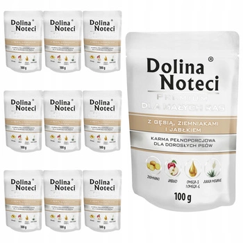 DOLINA NOTECI Premium Karma mokra dla psa małych ras gęś 10 x 100g