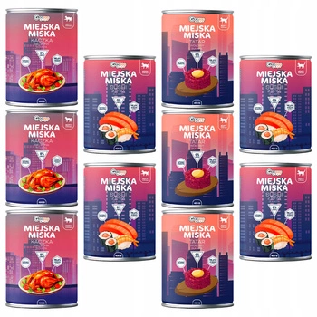 Gaczoo Miejska Miska bezzbożowa karma mokra dla kota mix smaków 10 x 400g