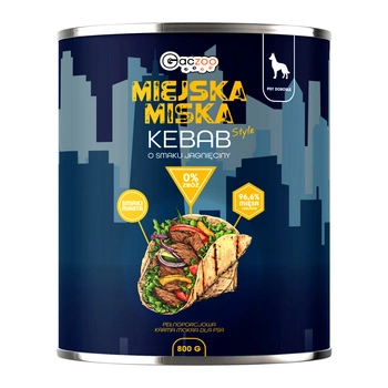 Gaczoo Miejska Miska bezzbożowa karma mokra dla psa Kebab Jagnięcy 800g
