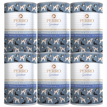 PERRO Gourmet Karma mokra dla psa Koza z batatami 6 x 400g
