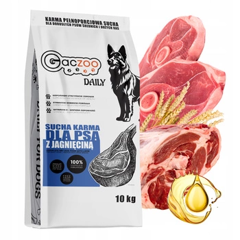 Sucha karma dla psa Gaczoo Daily Jagnięcina 10 kg Adult Dog z Witaminami