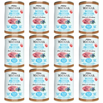 WATAHA Mono Protein Adult karma mokra dla psa Wieprzowina Borówka 12 x 400g