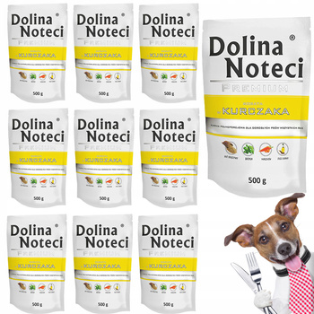 Dolina Noteci Premium Karma mokra dla psa Bogata w Kurczaka 10x500g