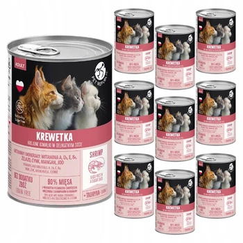 PET REPUBLIC Karma mokra dla kota Krewetki 10 x 400g