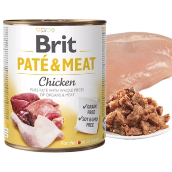 BRIT Pate & Meat mokra karma dla psa Kurczak 800g