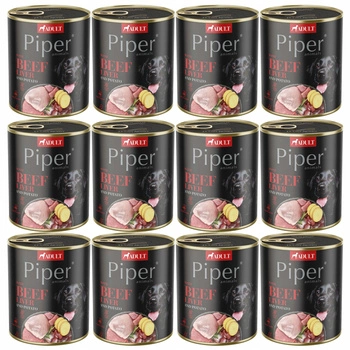 PIPER DOLINA NOTECI Karma mokra dla psa Wątróbka Wołowa 12 x 800g