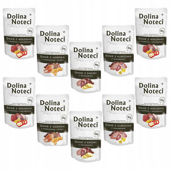 DOLINA NOTECI Premium Karma dla psa danie Mix Smaków 10 x 300g Bezzbożowa