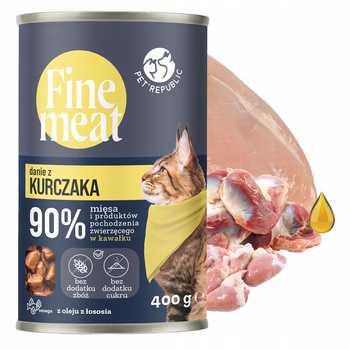 PET REPUBLIC FINE MEAT karma mokra dla kota kawałki w sosie Kurczak 400g