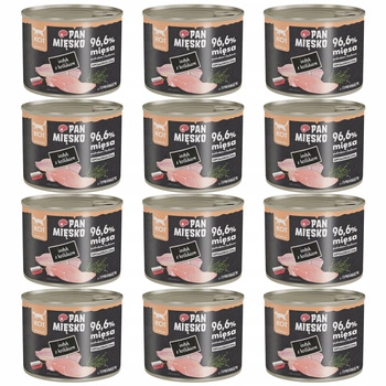 Pan Mięsko karma dla kota mokra Indyk Królik 12 x 200g