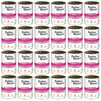 Dolina Noteci Junior mokra karma dla szczeniąt 24 x 400g Serca Indyka