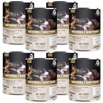 PET REPUBLIC karma mokra dla psa kawałki w sosie Wątróbka 8 x 800g Bezzbożowa