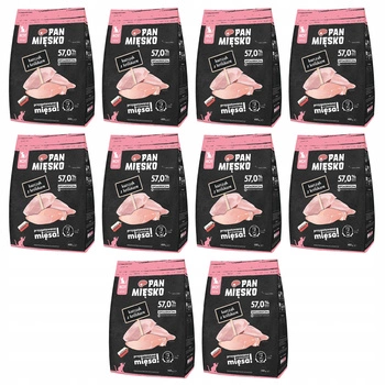 Pan Mięsko Karma dla kociąt sucha 10 x 400g Kurczak Królik