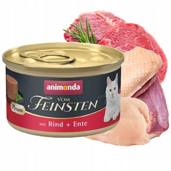 Animonda Vom Feinsten Mousse mokra karma dla kota 85g wołowina kaczka