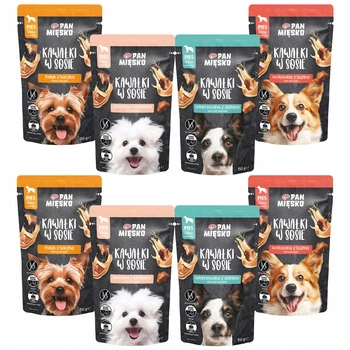 Pan Mięsko Kawałki w sosie mokra karma dla psa mix 8 x 150g
