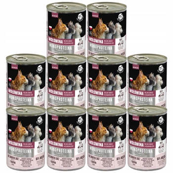 PET REPUBLIC Mono Wołowina karma dla kota mokra 10 x 400g monobiałkowa