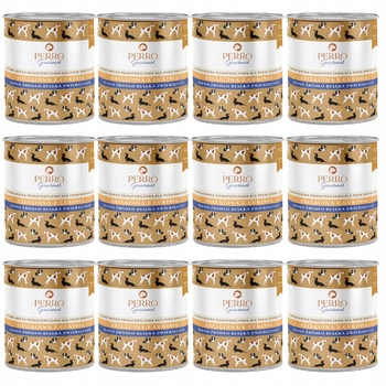 Perro Gourmet Monobiałkowa Karma Mokra dla psa Cielęcina Cukinia 12 x 800g 