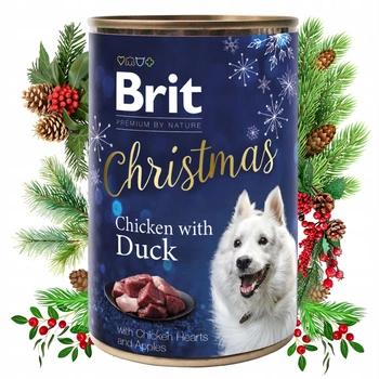 BRIT Premium By Nature CHRISTMAS karma mokra dla psa kaczka 400g