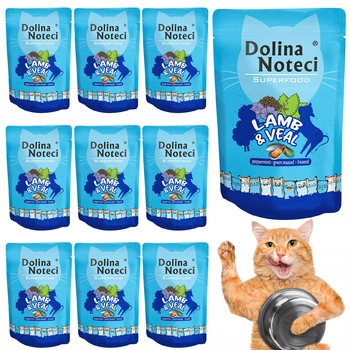 Dolina Noteci Superfood mokra karma dla kota 10 x 85g Cielęcina Jagnięcina