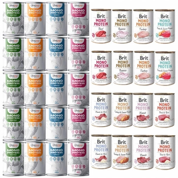 BRIT Gaczoo MONO PROTEIN monobiałkowa karma mokra psa mix smaków 36 x 400g