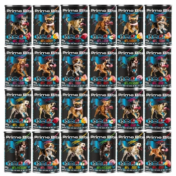 GAME DOG Prime Bite Monoprotein mokra karma dla psa mix smaków 24 x 400g