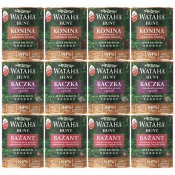 WATAHA HUNT Adult mokra karma dla psa Mix Smaków 12 x 800g zdrowa