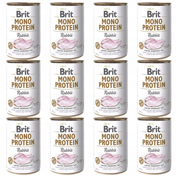 BRIT MONO Protein Karma mokra dla psa Królik 12 x 400g monobiałkowa bezzbożowa