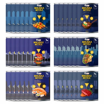 Gaczoo Miejska Miska bezzbożowa karma mokra dla psa Mix smaków 36 x 400g