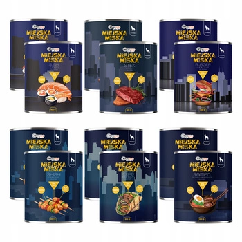 Gaczoo Miejska Miska bezzbożowa karma mokra dla psa mix smaków 12 x 800g