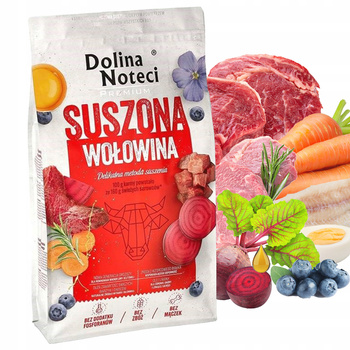 DOLINA NOTECI Karma sucha dla psa Wołowina 9 kg Bezzbożowa