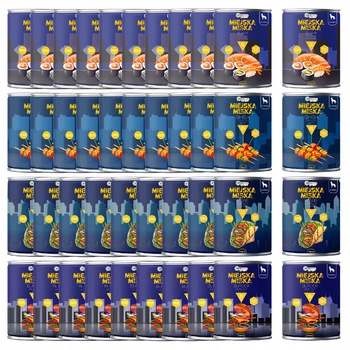 Gaczoo Miejska Miska bezzbożowa karma mokra dla psa Mix smaków 42 x 400g