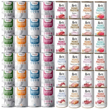 BRIT Gaczoo MONO PROTEIN monobiałkowa karma mokra psa mix smaków 48 x 400g