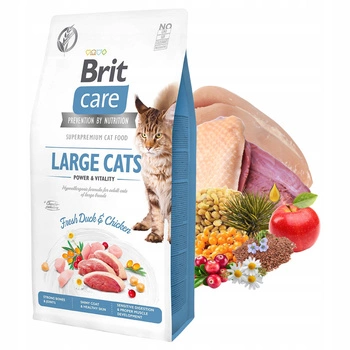 Brit Care Large Cats 7 kg Duck Chicken sucha karma dla kota 