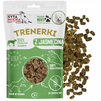 Syta Micha trenerki dla psa jagnięcina 80g naturalny przysmak