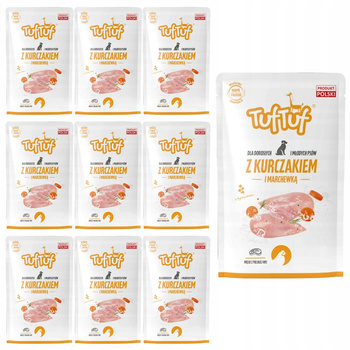 TUF TUF Saszetka Karma mokra dla psa Kurczak Marchewka 10 x 500g