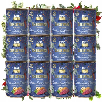 BRIT CHRISTMAS Mono Protein Kaczka mokra karma dla psa 12 x 400g