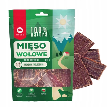 MACED MIĘSO Wołowe Suszone Naturalny Gryzak dla psa 60g