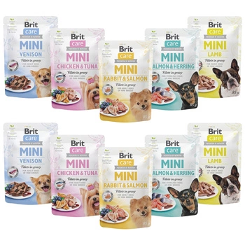 Brit Care Mini 10 x 85g mix mokra karma dla psa