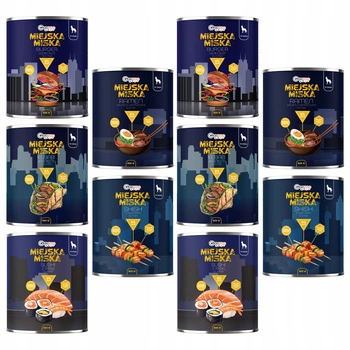 Gaczoo Miejska Miska bezzbożowa karma mokra dla psa mix smaków 10 x 800g