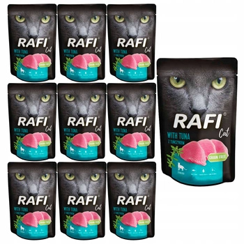 RAFI CAT Karma mokra dla kota Dolina Noteci Tuńczyk 10 x 100g bezzbożowa