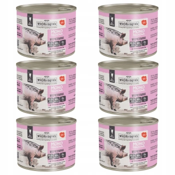 WIEJSKA ZAGRODA MONO Karma mokra dla kota 6 x 200g Wieprzowina