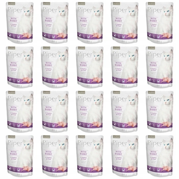 DOLINA NOTECI PIPER Karma mokra dla kota Królik 20 x 100g Bezzbożowa