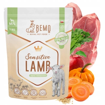 BEMO SENSITIVE Lamb Karma sucha dla psa średnie i duże rasy M/L 1 kg